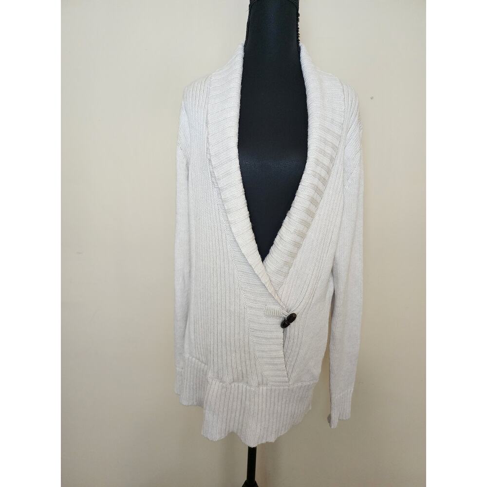 Banana Republic Women's Large Beige V-Neck Pullover Long Sleeve Sweater - Picture 2 of 9